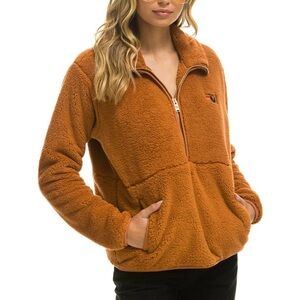 Aviator Nation Orange Teddy Jacket